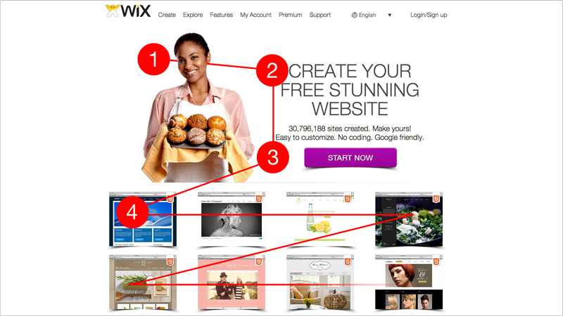 Wix website creation