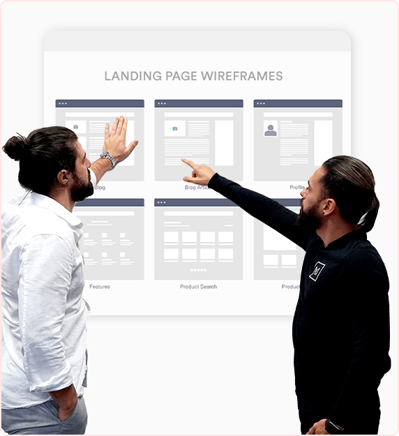landing page wireframes