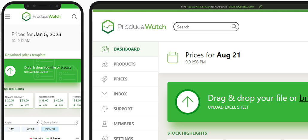 product watch dashboard
